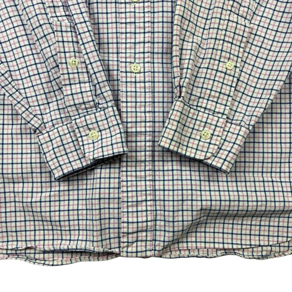 Ralph Lauren Button Down Shirt Mens XLT‎ Colorful Check Flannel Cotton Easter